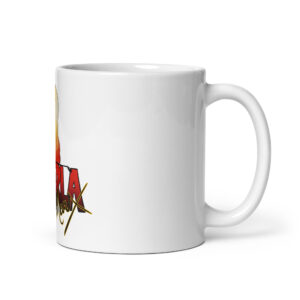 White glossy mug
